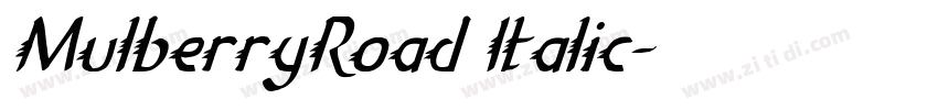 MulberryRoad Italic字体转换